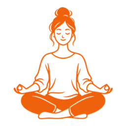 Persona en meditación consciente, icono para Mindfulness
